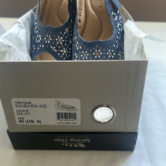Spring Step Blue Slingback Sandals. New without tags. Never worn - Picture 2 of 4